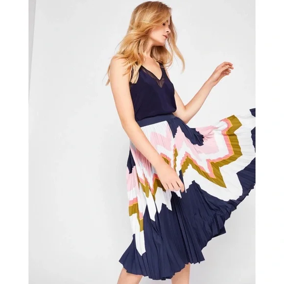 NEW Ted Baker Evianna Missippi Pleated Skirt XS - Picture 1 of 6